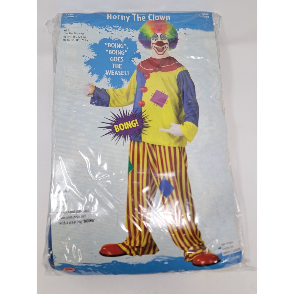 Fun World Horny The Clown Adult Costume One Size Fits Most Novelty Boing Effect